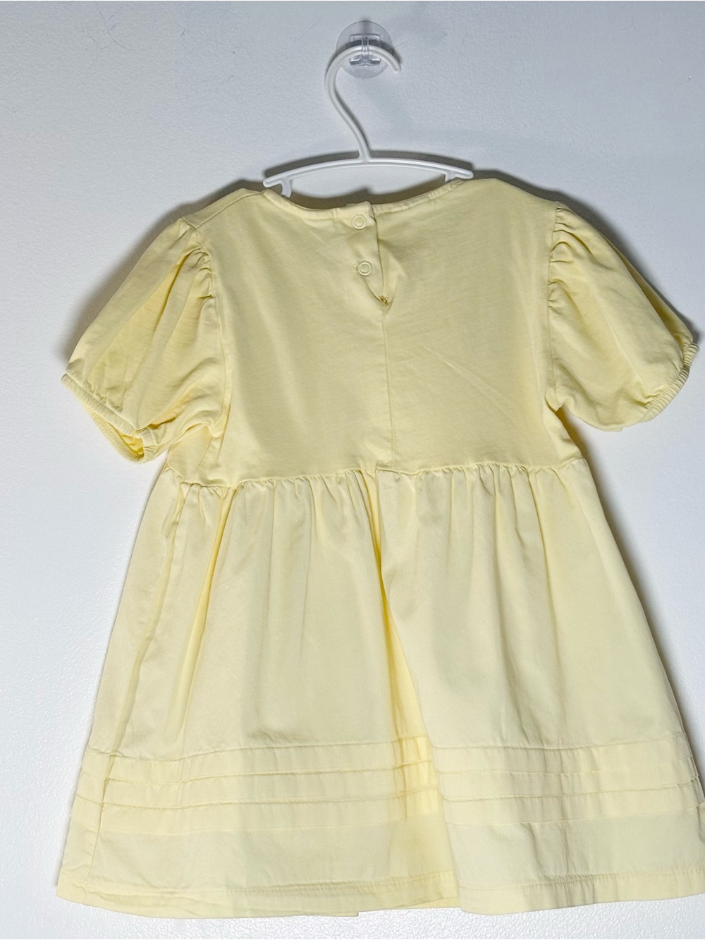 Zara Toddler Girl Pastel Yellow More Flowers Spring Dress Babydoll Puff Sleeve - Picture 5 of 9